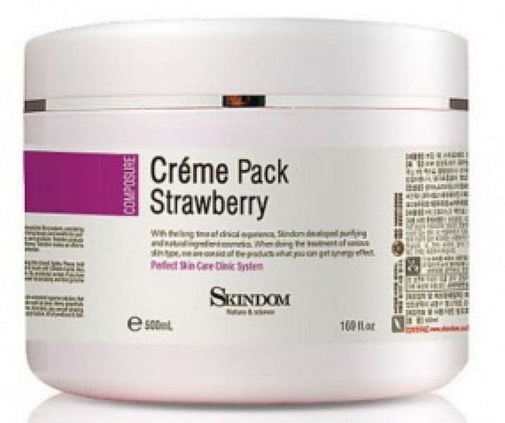 Créme Pack Strawberry Skindom - Mặt nạ kem chống lão hóa với chiết xuất dâu tây